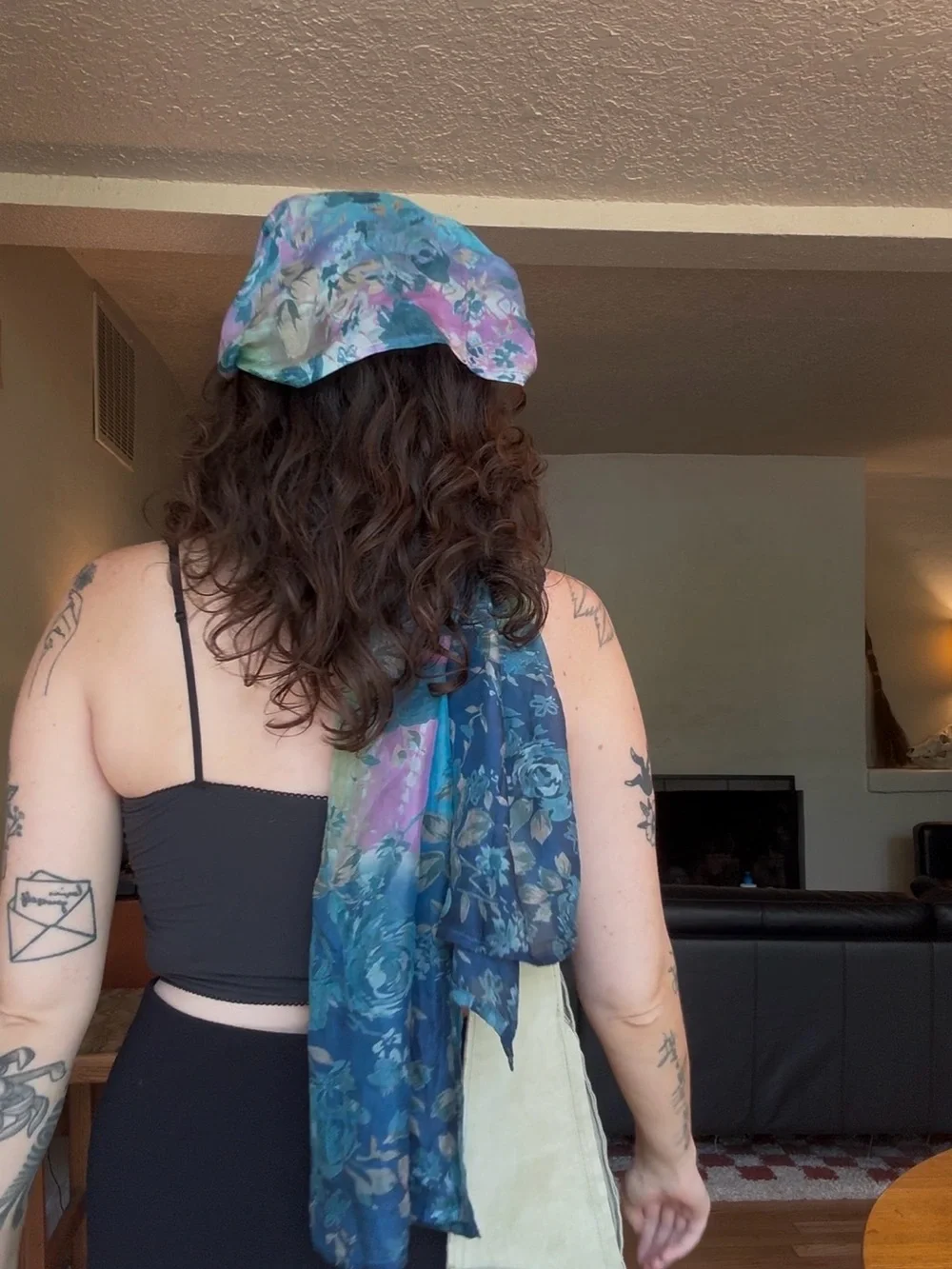 Vintage 100% Silk Scarf